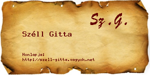 Széll Gitta névjegykártya